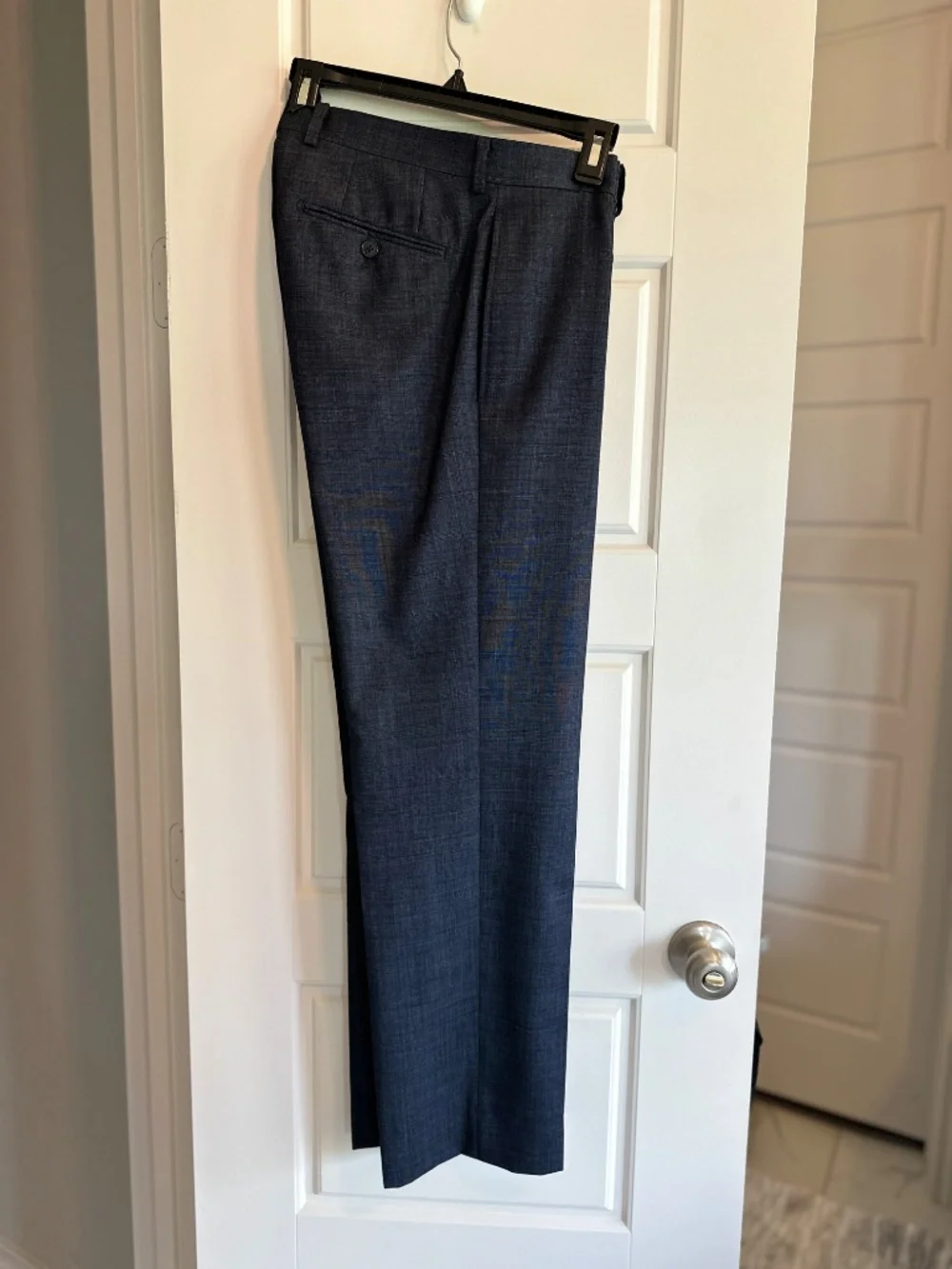 Calvin Klein 100% Wool Stretch Slim Suit – Blue Gray (Men’s Wearhouse)